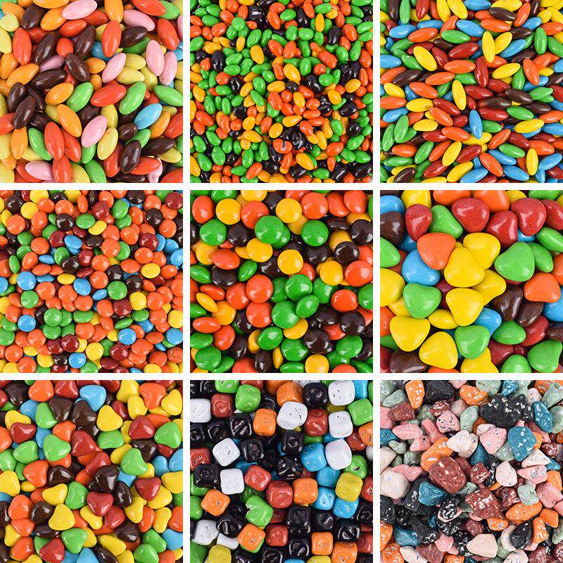 5斤袋装纽扣心形花生瓜子巧克力豆婚庆烘焙装饰商用特价特惠包邮