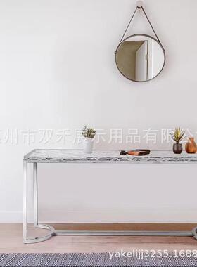 入户正对门玄关台意式亚克力玄关靠墙窄桌长条桌条案桌轻奢高级