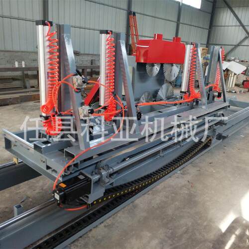 大型多规格全自动四轴圆木推台锯高效四轴原木推台锯