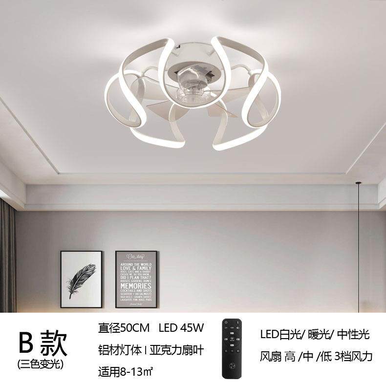 吊童扇灯体吸顶卧室风扇灯客厅厅见附件。静音儿餐房间一吊顶电风