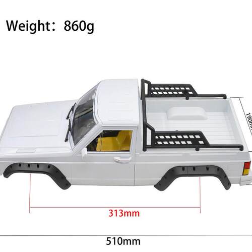 313轴距切诺基皮卡车壳 1/10仿真攀爬车硬壳 Axial SCX10 90046