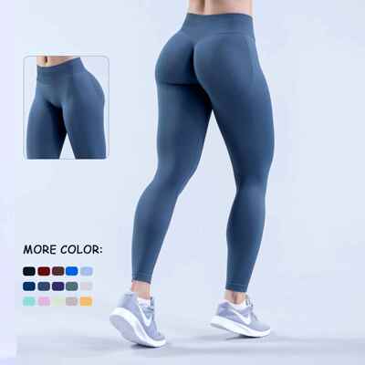 three-section fitness pants trousers knitted hip yoga