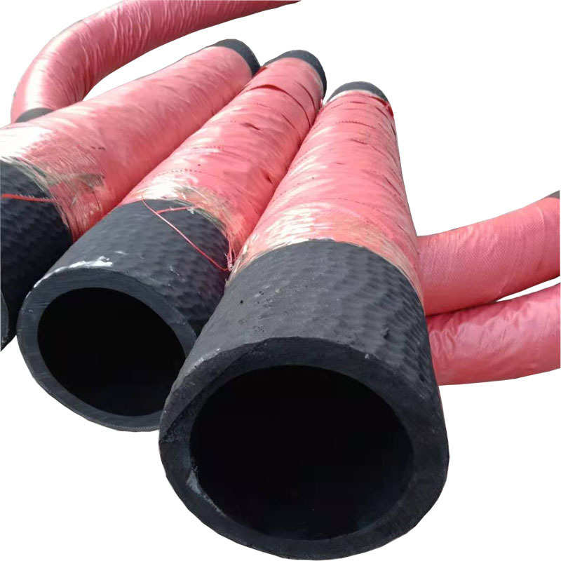 大口径泥浆胶管工程用法兰式橡胶管泥沙胶管夹布螺旋钢丝骨架胶管