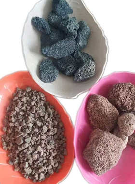 火山岩园林造景颗粒鱼缸水族黑色火山岩滤料绿植兰花多肉用火山石