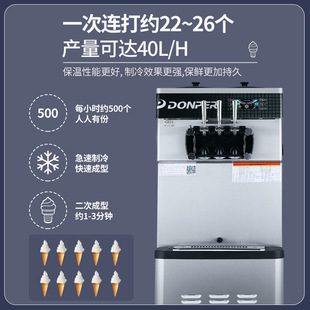 冰淇淋机 店代甜筒1奶茶甜品奶茶店圣 冰激凌机商用立HWV式 CF21