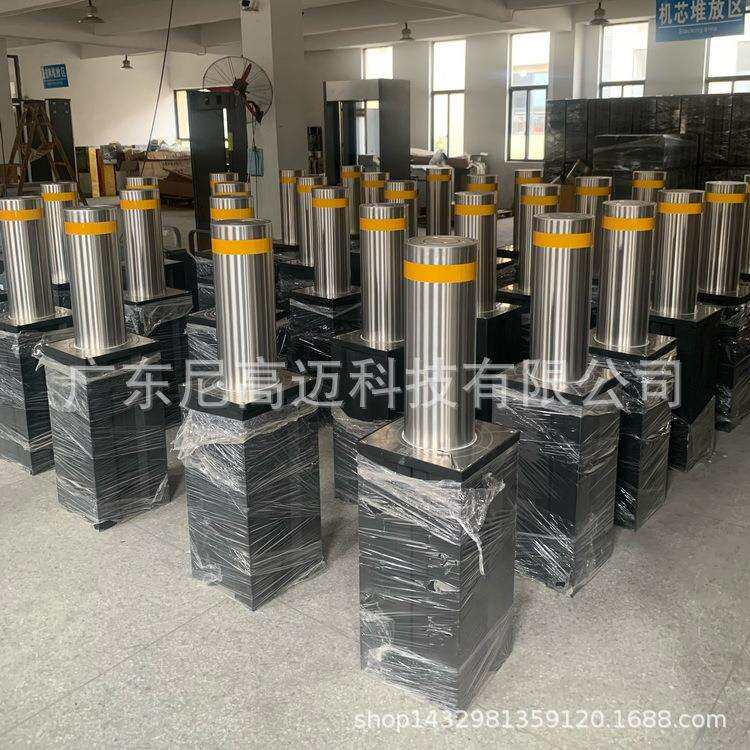 不锈钢柱式活动拦车桩,公园停车场进出口止车液压升降柱,可拆卸庄