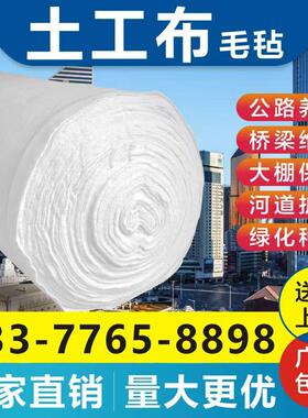 土工布白色透水加厚防渗不织布绿化种植桥梁护坡路面保湿养护毛毡