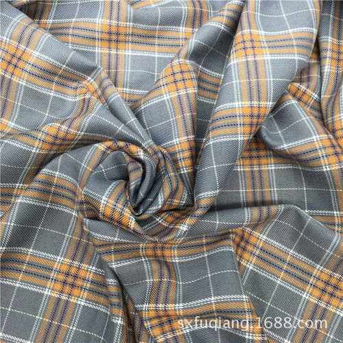新款直销TR色织格子布 校服裙半身裙面料 女装百褶裙
