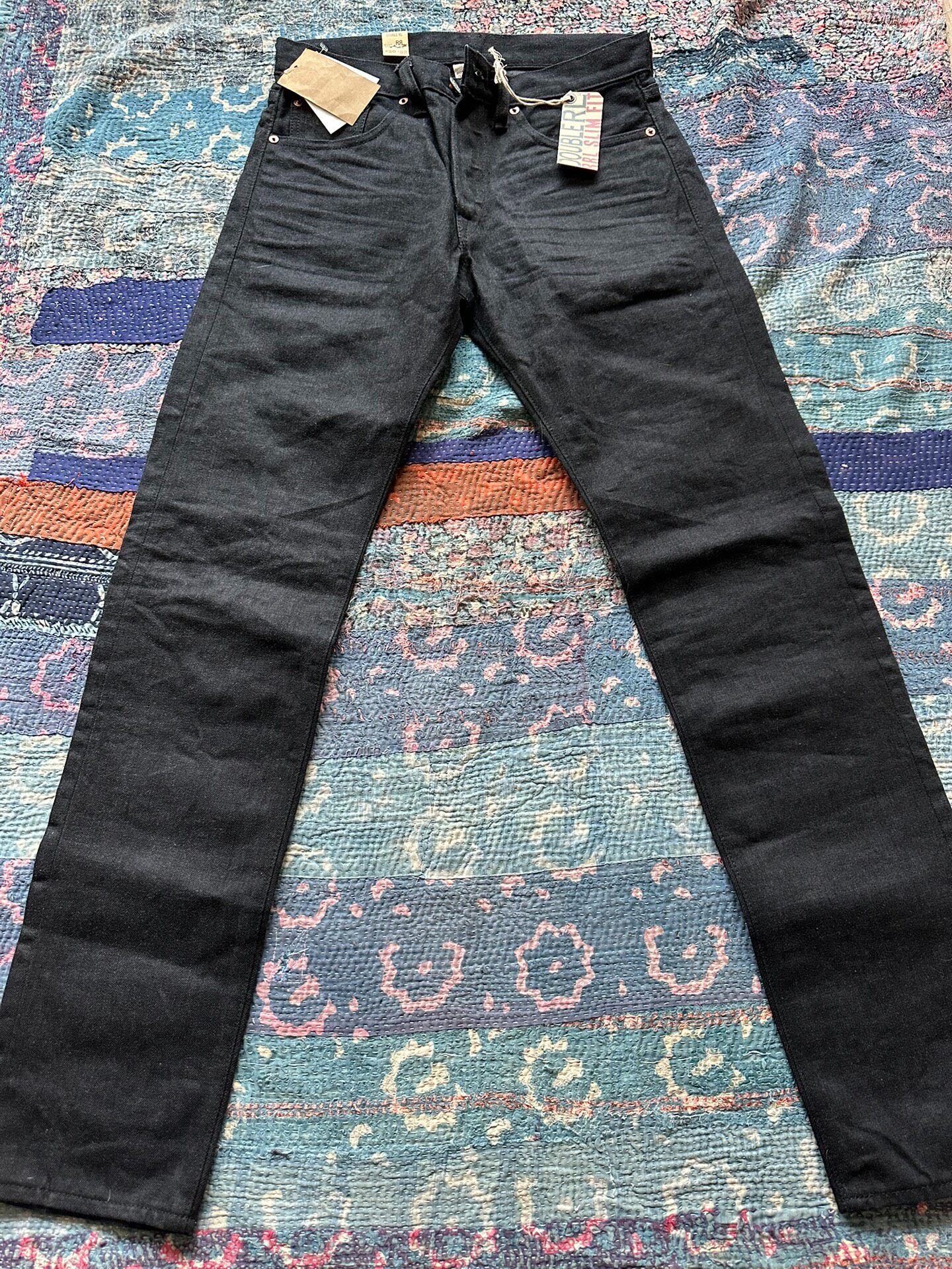 RRL Distressed Black Beckham Jeans