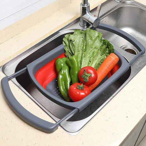 Colander collapsible Colander Strainer Over The Sink Kitchen