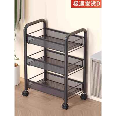 卫生间置物架落地不锈钢多功能小推车浴室厕所洗澡间多层收纳柜