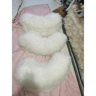 衣服毛领滩羊毛黑色条状星星款真滩羊毛毛领毛條围脖