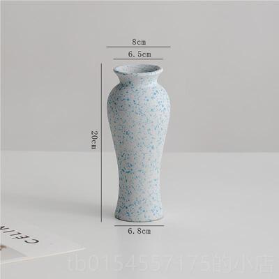 正品蜀落门复古地陶瓷装饰花瓶干花鲜客花厅桌面玄关插花摆件罐陶