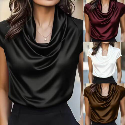 Blouse Womens Elegant Fitted Hollow Style Slimming