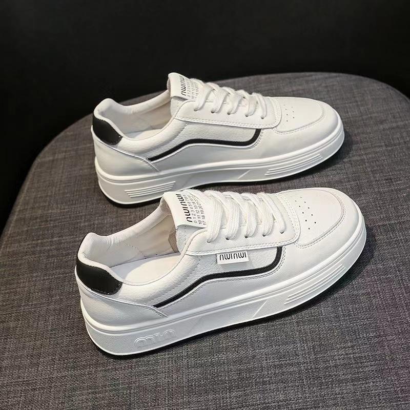 运动休闲女鞋皮面时尚松糕老爹鞋