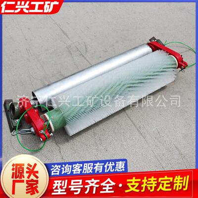 无动力滚刷清扫器现货煤矿水泥厂用B1200电动防爆尼龙滚刷清扫器