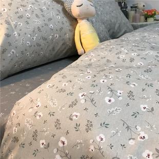 高档碎ins小清美式 新田园风小花四件套全棉棉纯文艺1.5m被单被套