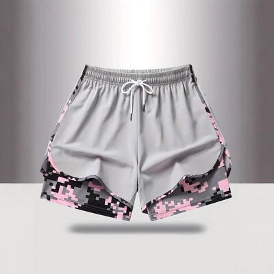 Womens Casual Athletic Shorts Set 3 Pieces Built-In Lining