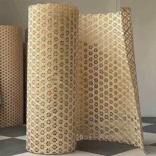 六角米镂空竹编装修吊顶竹席婚礼布置民宿酒店农家乐装饰屏风吊顶