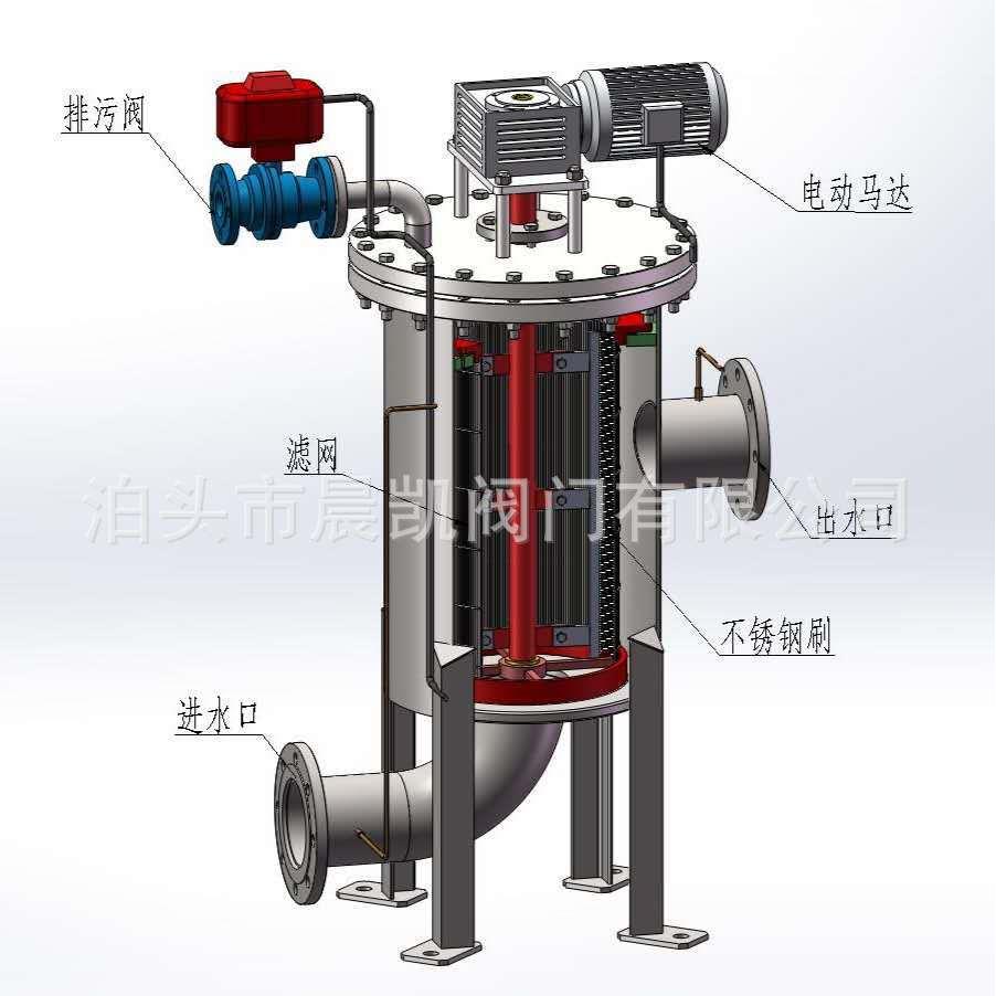 晨凯阀门自清洗过滤器 碳钢自动排污过滤器 全自动过滤杂质过滤器