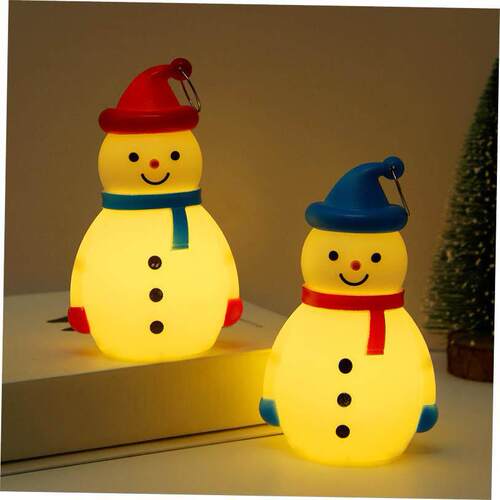 Christmas圣诞节装饰小夜灯儿童手提发光雪人Snowman night light