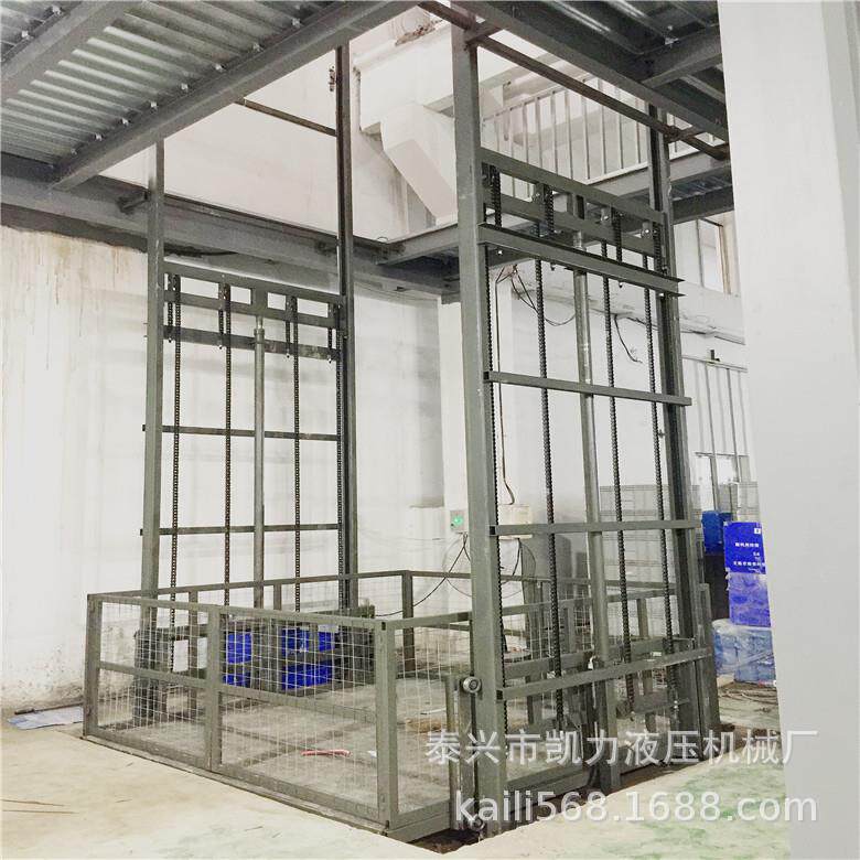 简易厂房货梯电动导轨式升降机固定液压升降平台仓库载货电梯