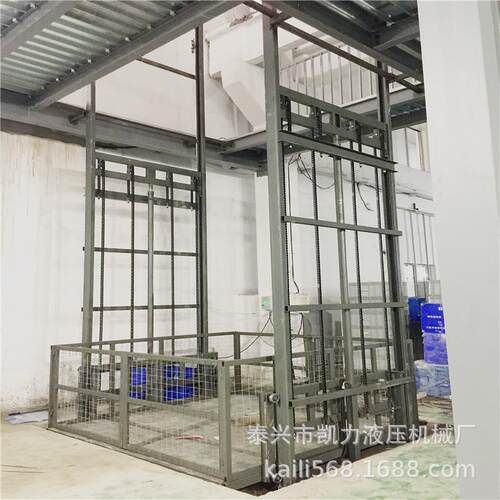 简易厂房货梯电动导轨式升降机固定液压升降平台仓库载货电梯