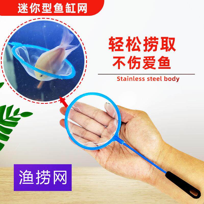 鱼缸捞粪网高密度纱网兜鱼苗丰年虾卵水蚤鱼龟粪便细眼网孔鱼捞网