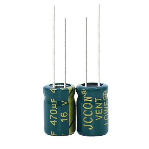 16v470uf 16v JCCON绿金 高频低阻开关电源铝电解电容 6x12 8x12