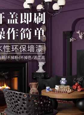 内墙乳胶漆室内自刷紫色墙面漆家用喷漆补墙滚筒刷漆白色涂料油漆