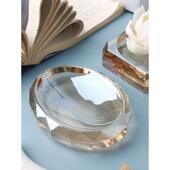 86M0酒店客栈欧式 水晶肥皂香皂碟轻奢纯色卫生间首饰小物件收纳盒