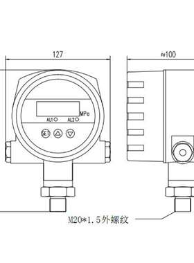 数显压力开关 型号:JC-PXE(0-40MPA)2DMT库号：M410618