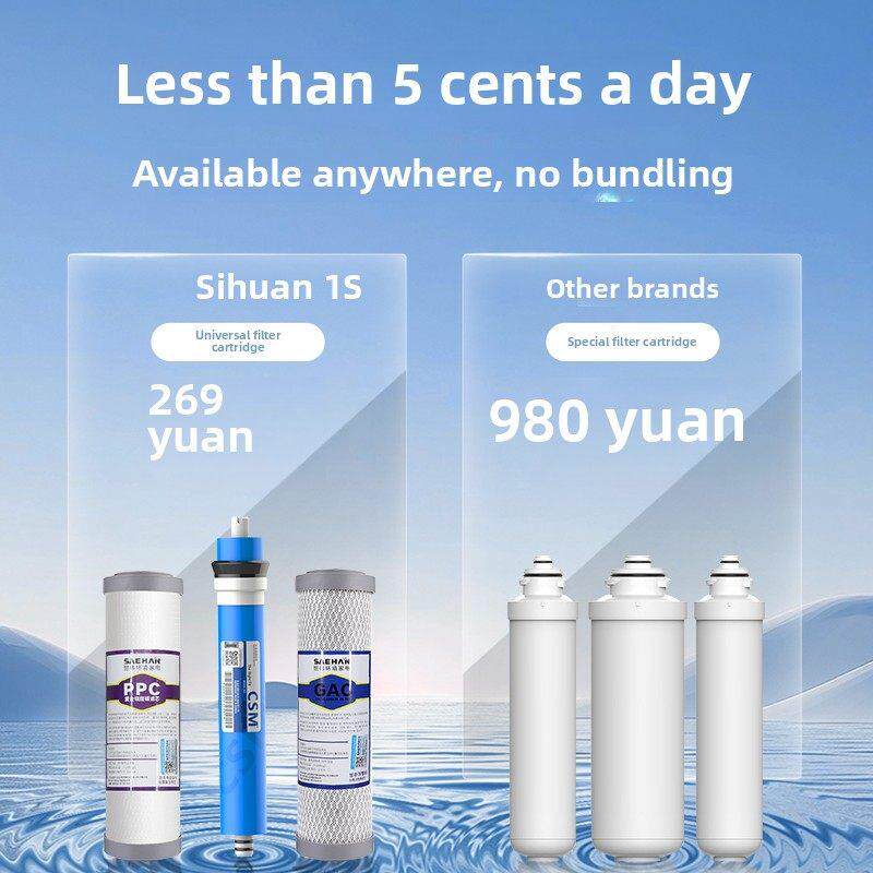 3:1微废水世韩净水器1S家用厨房直饮自来水通用滤芯RO过滤纯水机
