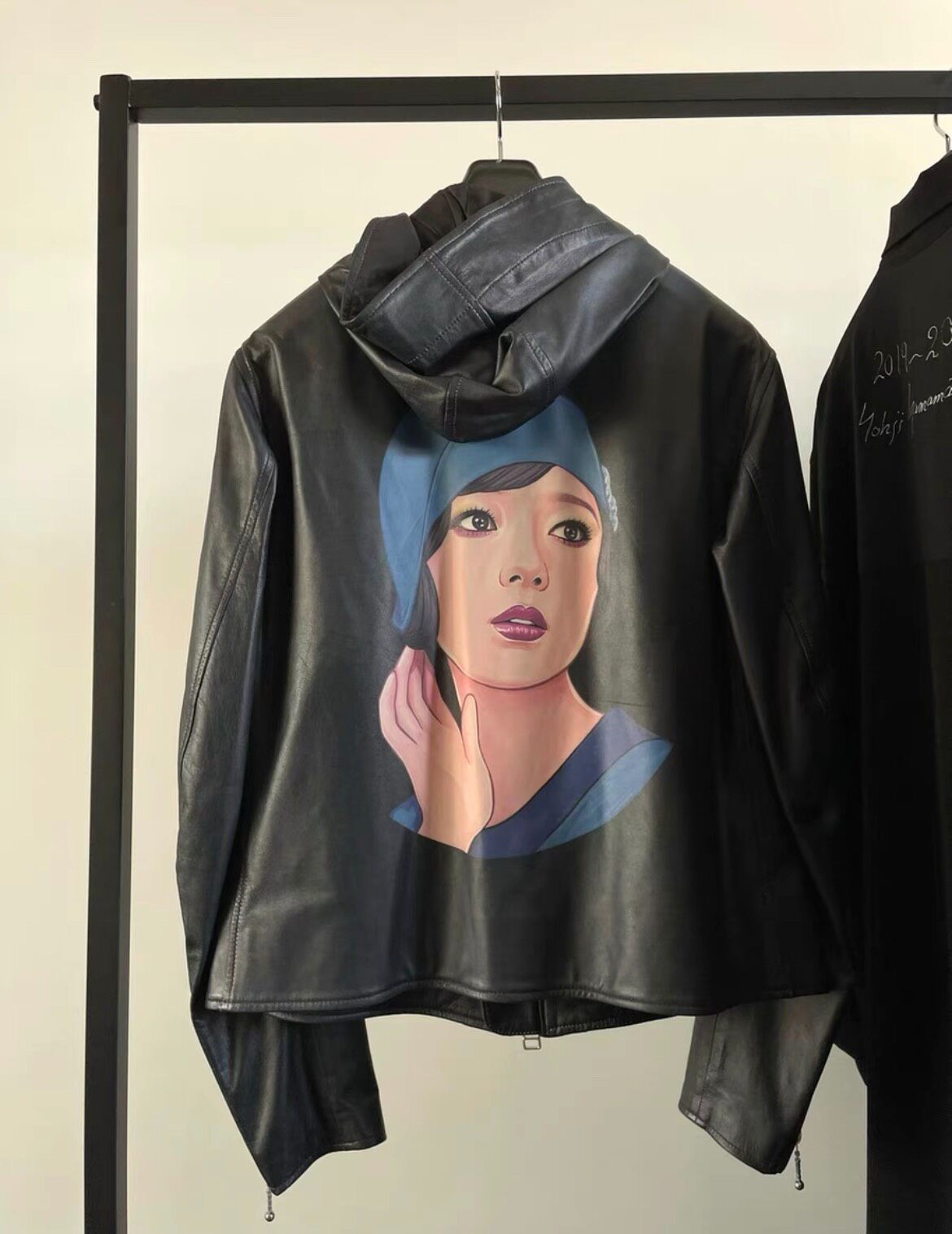 Yohji Yamamoto 18SS Black Leather Jacket — detail
