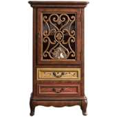 美式 饰柜家用斗柜 乡村彩绘酒柜复古实木电视边柜客厅储物柜收纳装