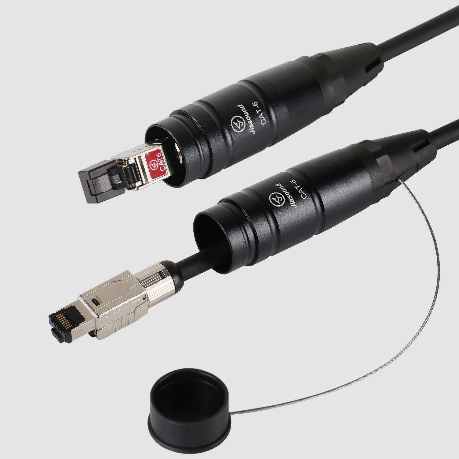 Jiasound CAT6带屏蔽网络线缆车数字调音台音频专用网络线8芯双绞
