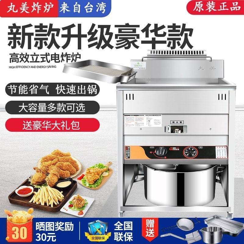 丸美立式天然气单缸油炸鸡排油炸炉煤气自动恒温商用双缸薯条炸锅