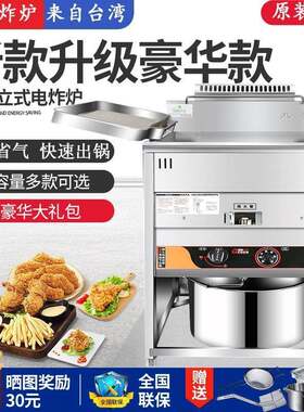 立式天然气单缸油炸鸡排油炸炉煤气自动恒温商用双缸薯条炸锅