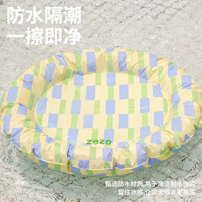 zeze花卉冰窝夏天降温冰垫狗狗凉垫猫咪睡眠凉席垫子夏季宠物用品