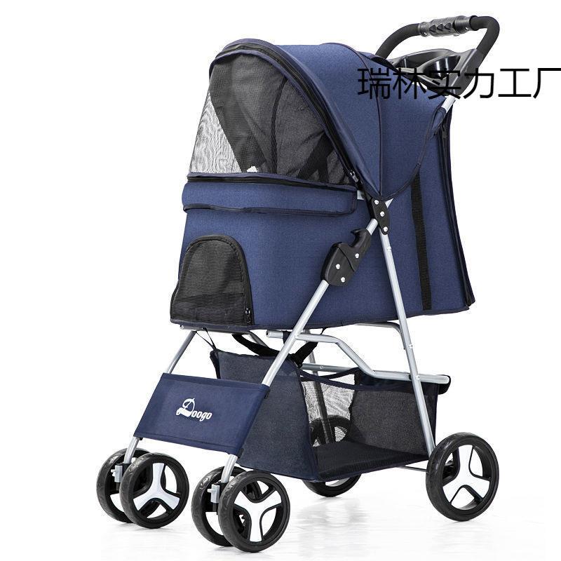 宠物推车外出轻便可折叠猫推车四轮代步车户外小型狗狗推车