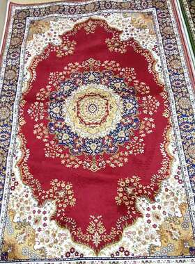 仿真丝地毯67X120欧式波斯地毯 家用印花客厅卧室地垫地毯