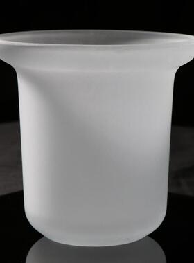 出口黑色方形马桶杯刷架套装磨砂玻璃杯马桶刷架厕所马桶刷子