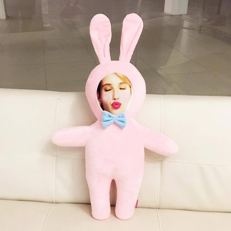 正品照片图礼制真人形兔子抱枕ins网红玩偶兔来订做定创意情人节