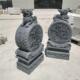 石雕门墩一对抱鼓石家用门墩仿古青石狮子门口摆件石鼓石门墩家用
