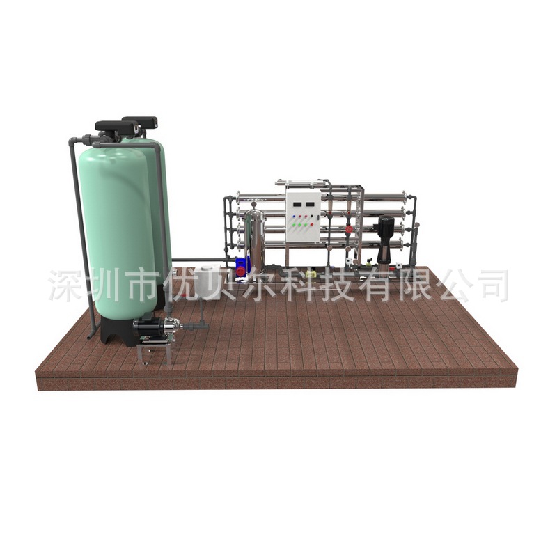 工厂2TPH标准RO系统反渗透水处理设备工业制水机
