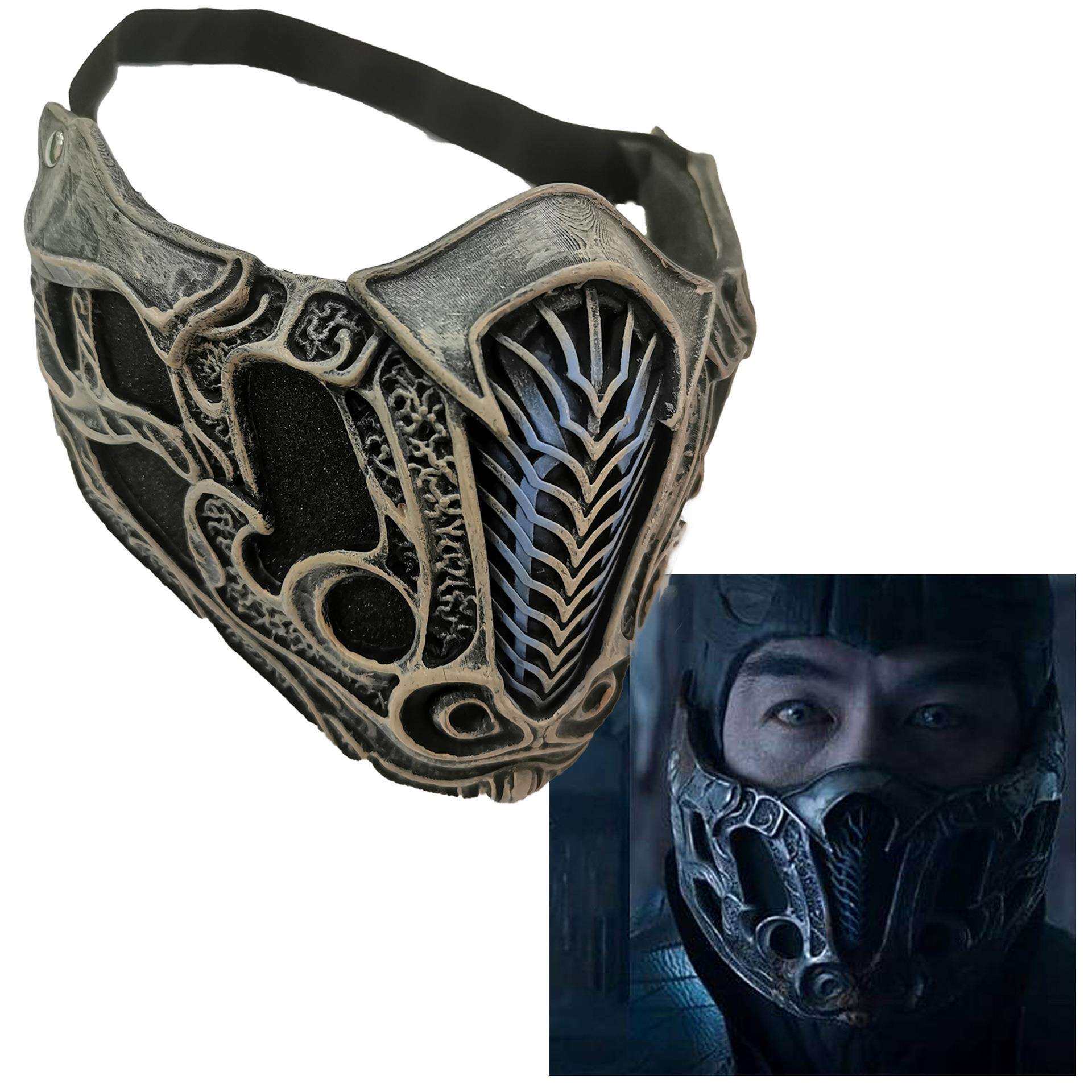 跨境真人快打乳胶面罩 Mortal Kombat万圣节面具影视周边装扮道具