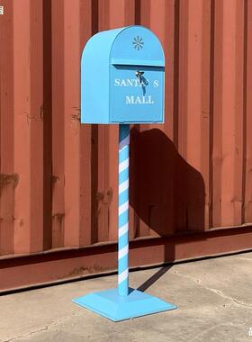 复古铁艺信箱邮箱意见箱立式投诉建议信报箱邮筒装饰落地摆件