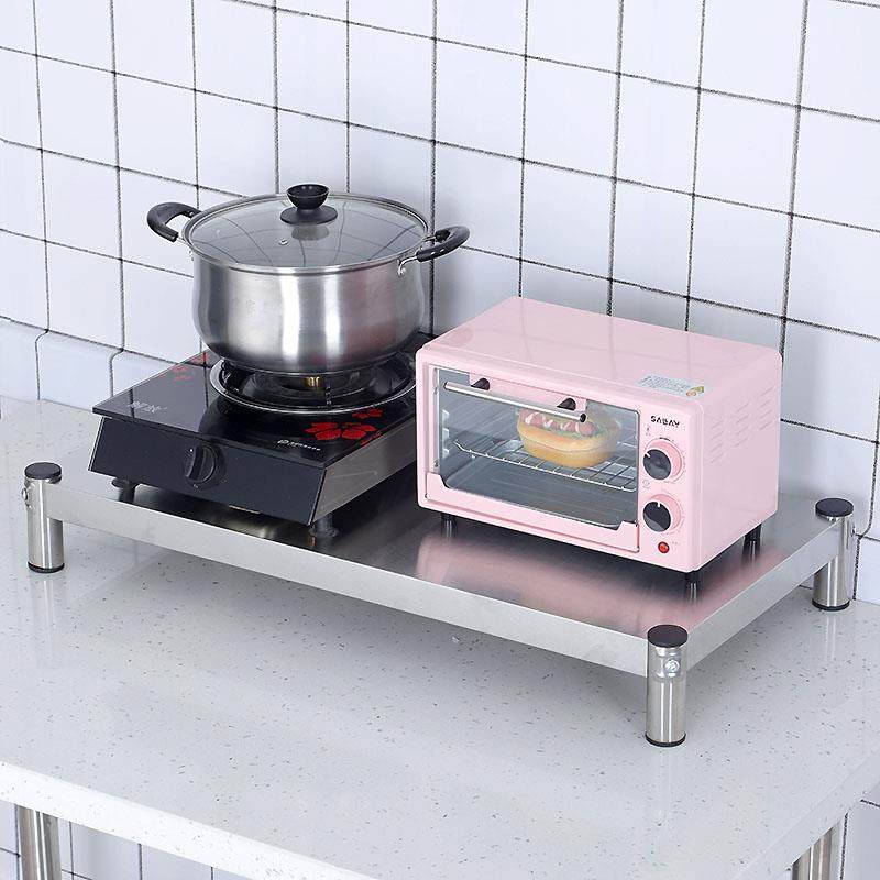 1层不锈钢家用小货架厨房置物架落地增高支架矮架子灶台盖板架子,厨房/烹饪用具,微波炉置物架,淘宝优惠券,粉丝福利购,淘宝优惠卷