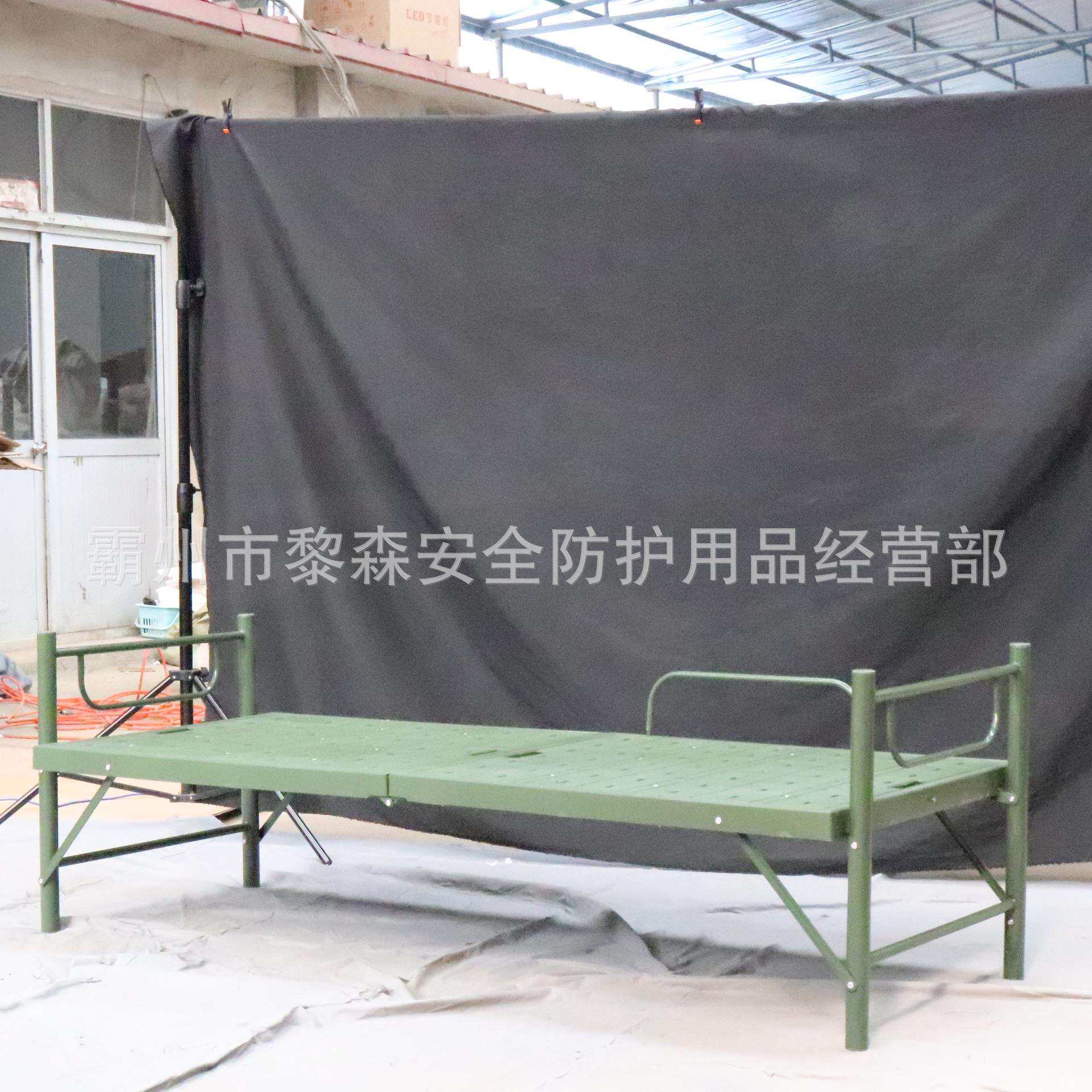 便携式800型折叠床上下铺折叠床野战两折钢塑床户外野营组合床