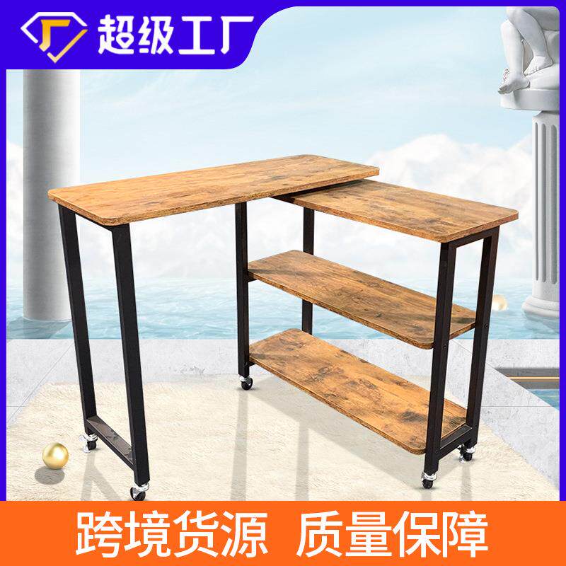 带滑轮折叠边桌沙发边几可移动简约沙发边桌子家用折叠茶几床头桌